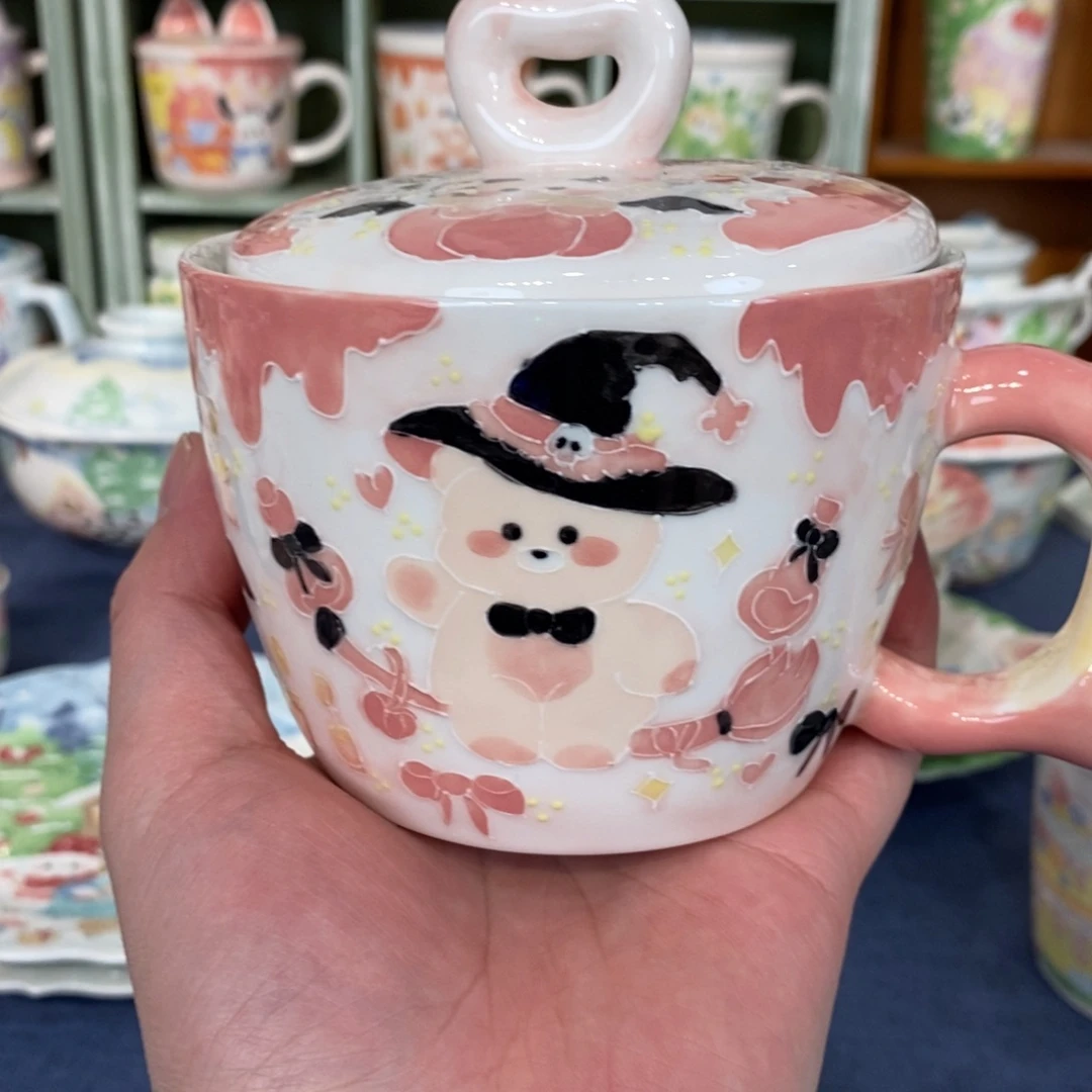 瓷片小熊马克杯微瑕