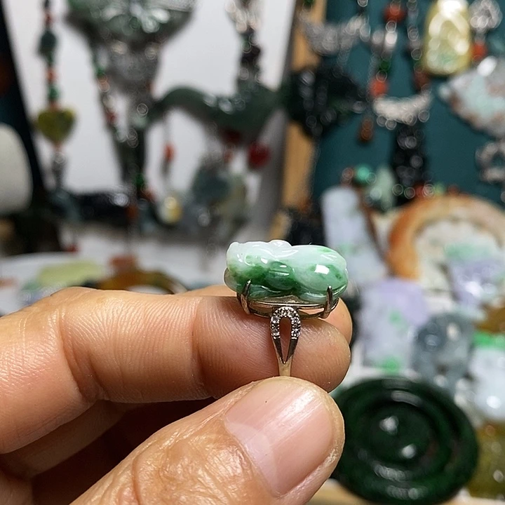 翡翠未镶嵌吊坠(赠链)