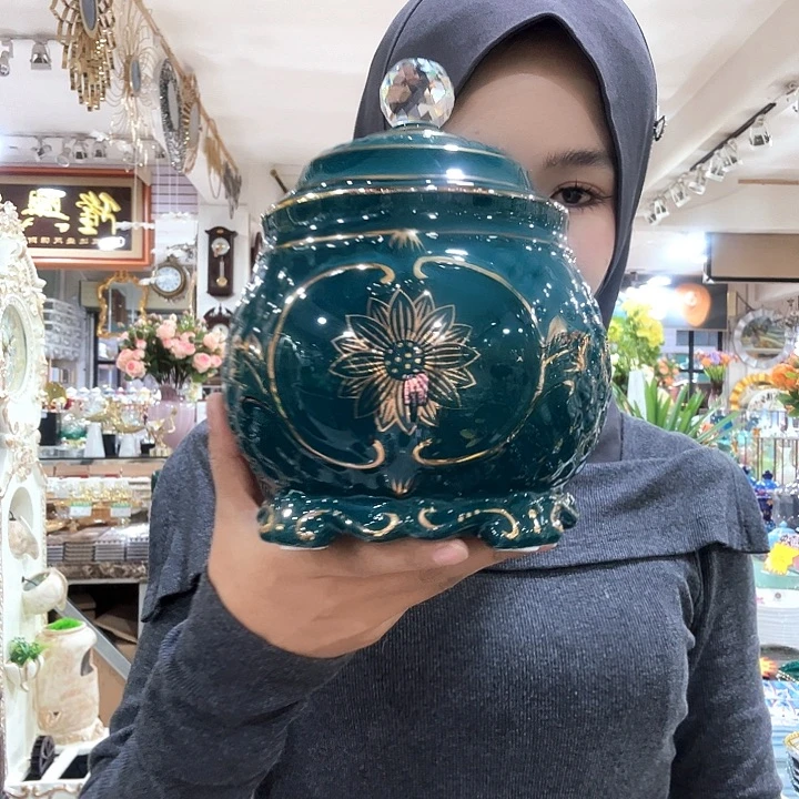 陶瓷工艺茶叶罐1个