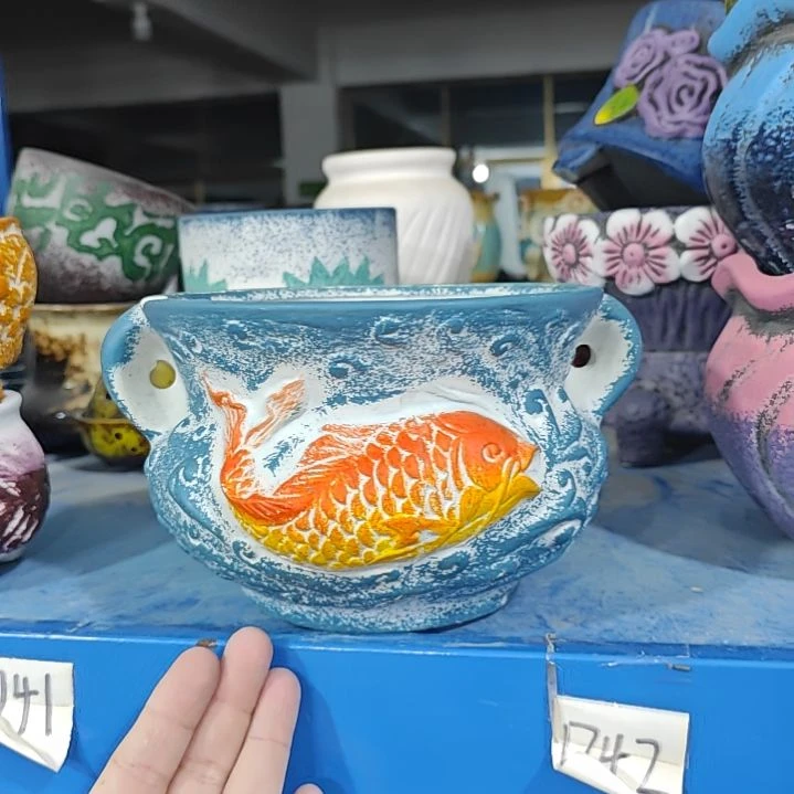 陶吸水透气的白陶花盆凑满12发货