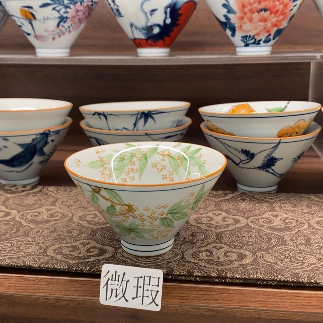 釉下彩老陶泥手工绘制