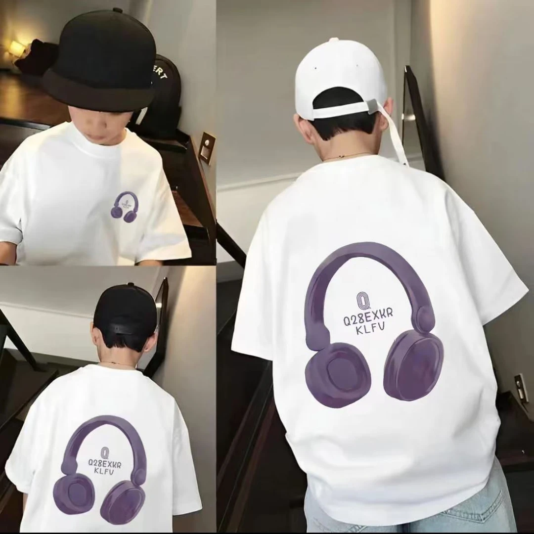 【100%纯棉】儿童T恤短袖2025年新款男孩夏款半袖中大童夏季上衣潮T