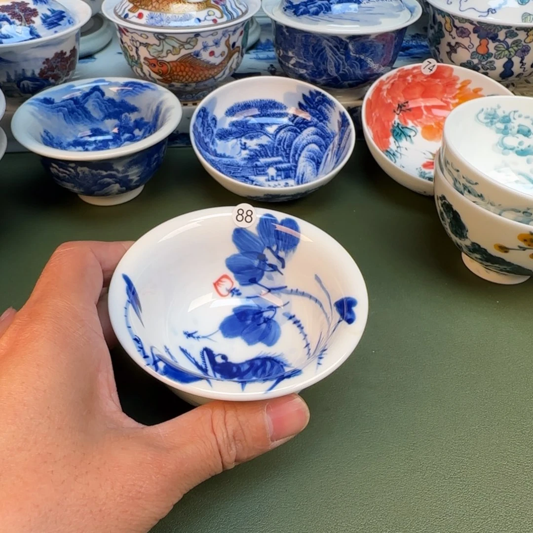 纯手工纯手绘茶具石头88