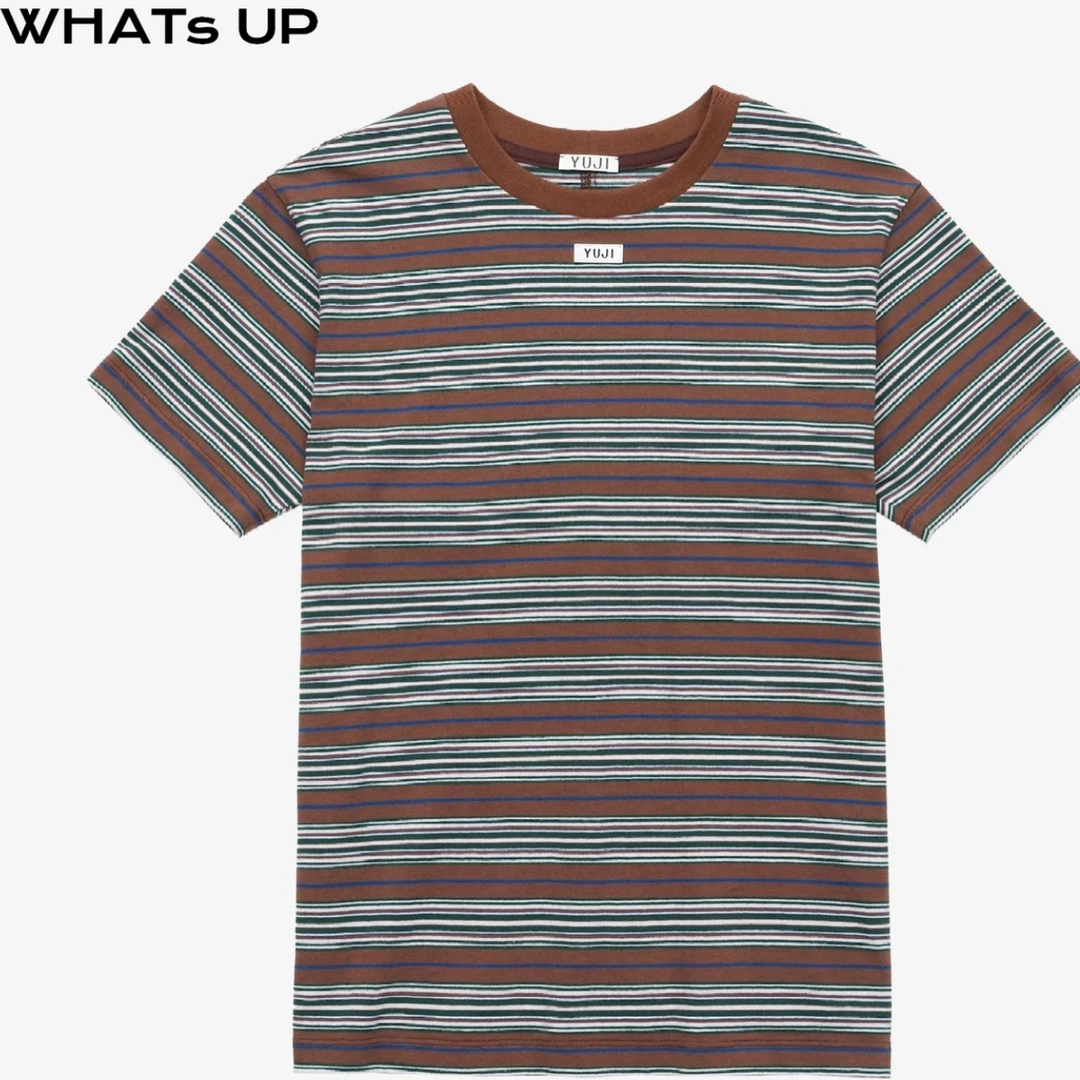 YUJI 25PF 设计师品牌 条纹t WHATsUP
