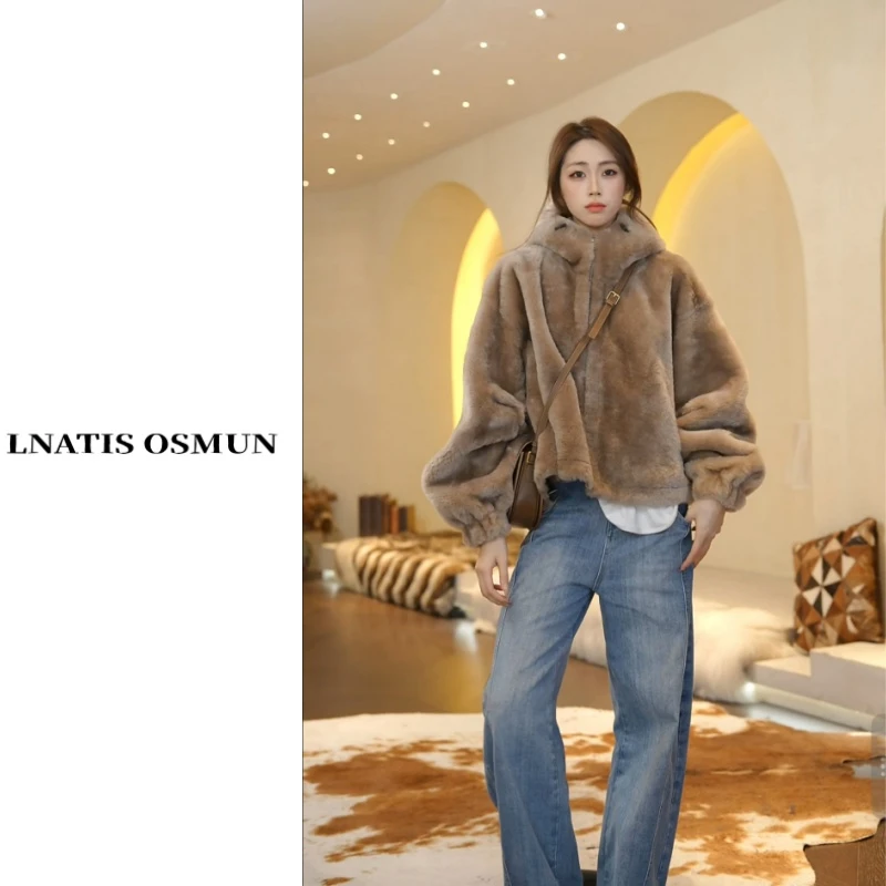 LNATIS OSMUN |  软绒序章  顶奢洛曼羊皮毛一体外套52097