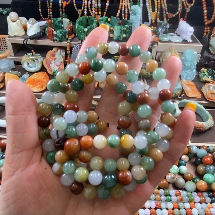 翡翠未镶嵌手链腾冲老料翡翠长串