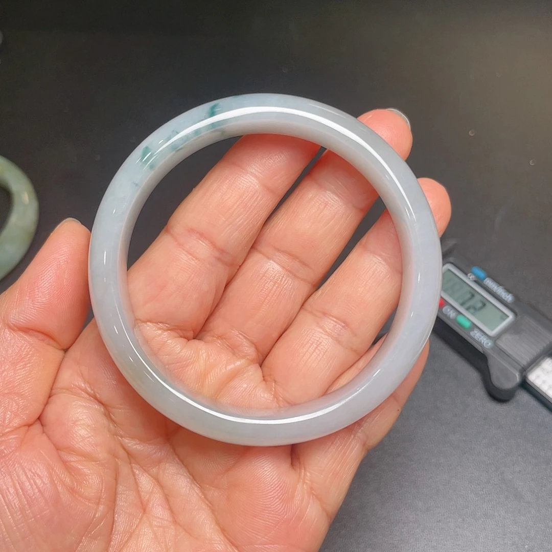 翡翠未镶嵌手镯天然翡翠飘花手镯