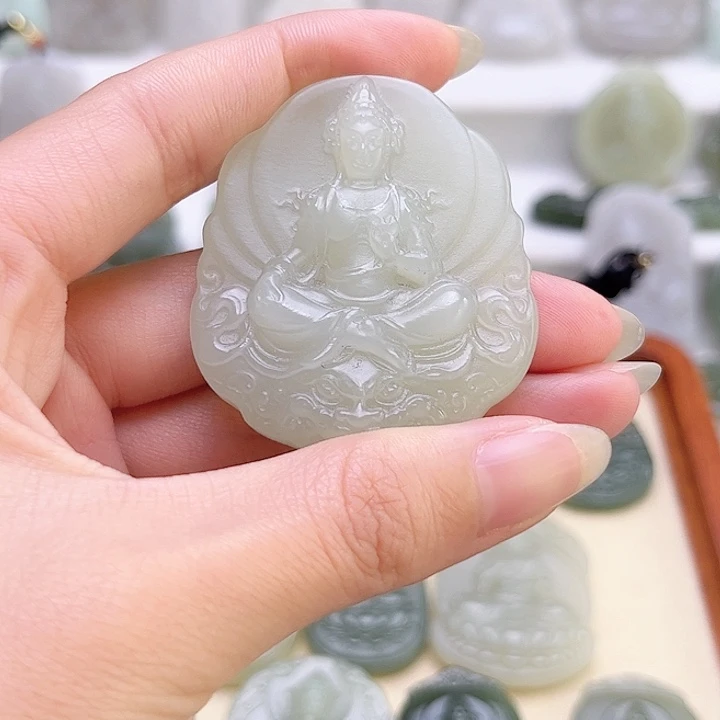 এ***༊和田玉未镶嵌颈饰