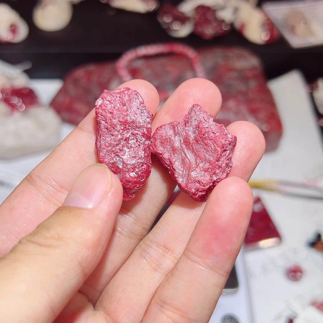 天然辰砂老*天然朱砂原矿40g
