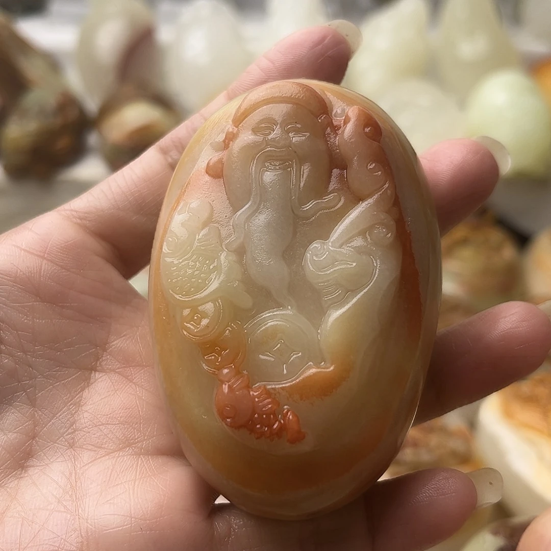 石材古青石不退换财神