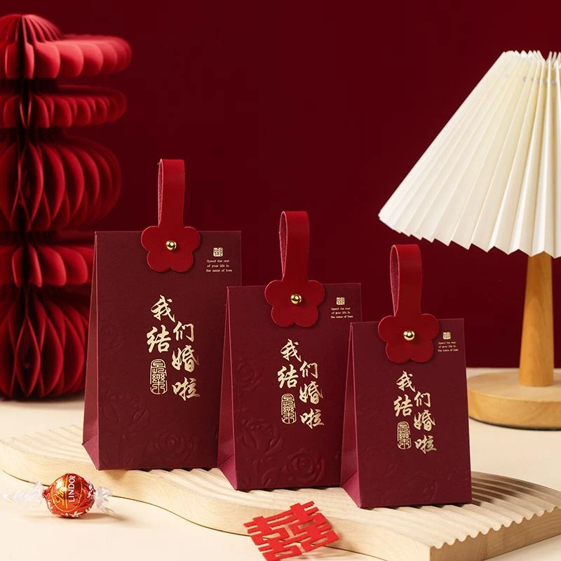 结婚喜糖盒子2026新款婚礼高级伴手礼盒空盒包装盒订婚手提糖果袋