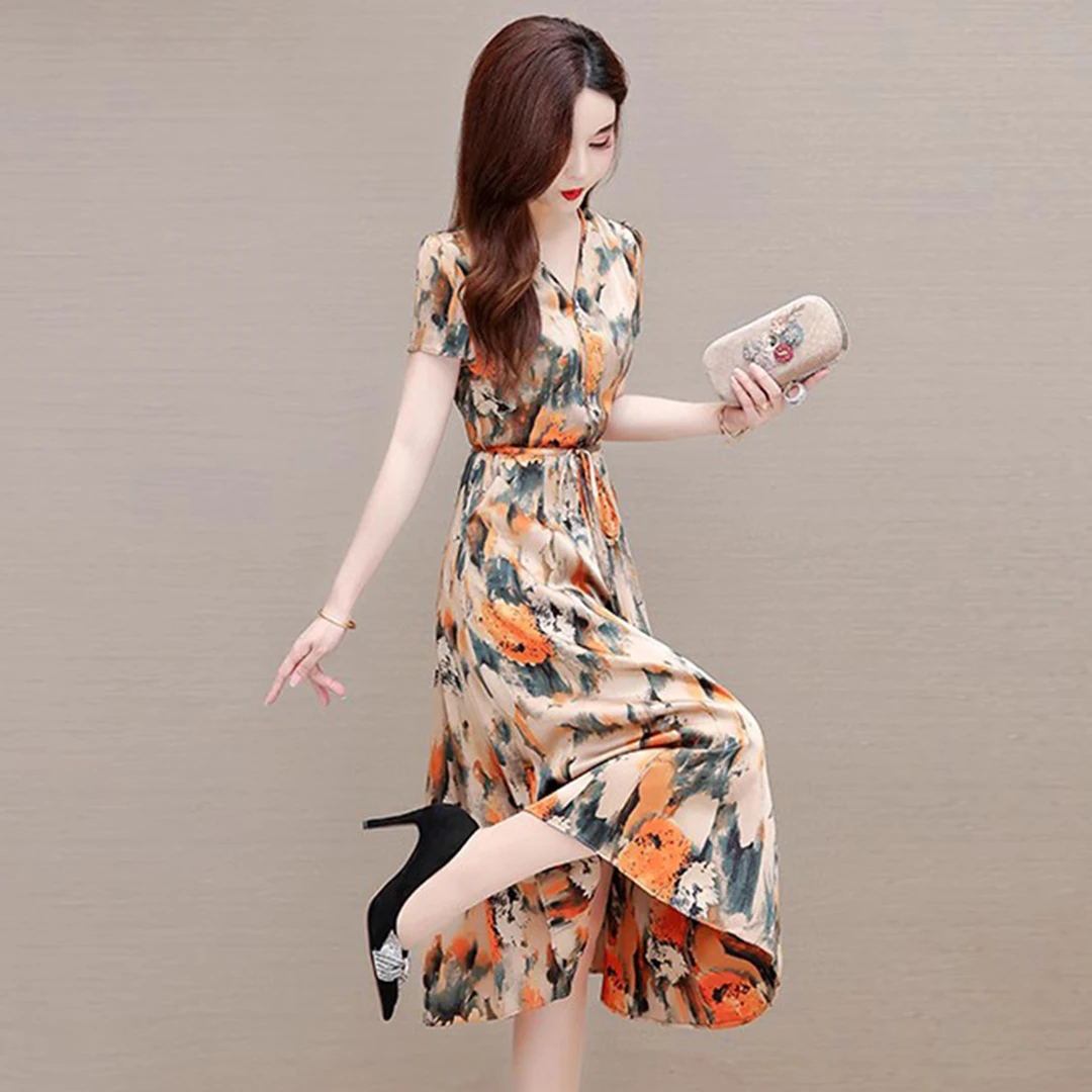 高档品牌连衣裙女2025新款夏时尚高端气质高级感贵妇人中年妈妈裙