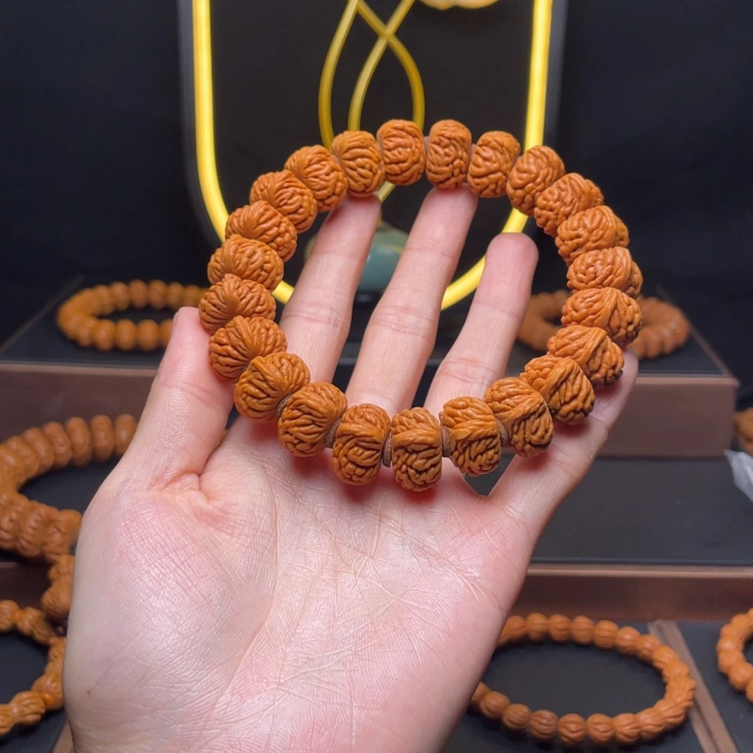 烽***侯桃核手串龙纹桃核祥云