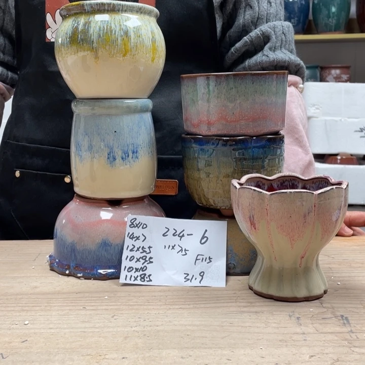 紫砂花盆多肉花盆微瑕6