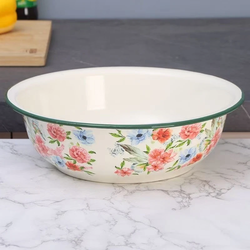 30公分仲夏蔷薇搪瓷面盆