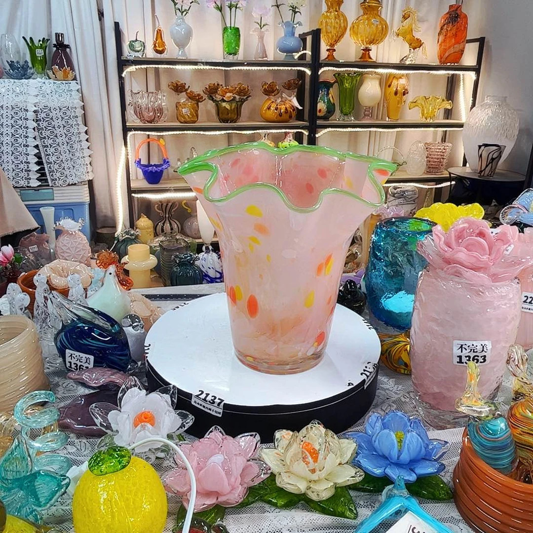 白菜瓶家悦美居琉璃摆件不完美