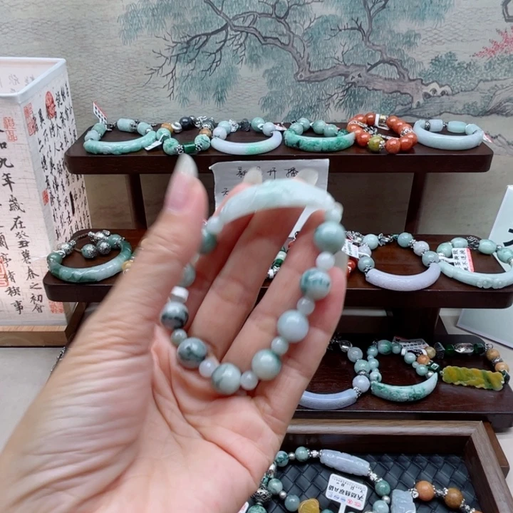 未镶嵌手链翡翠翡翠