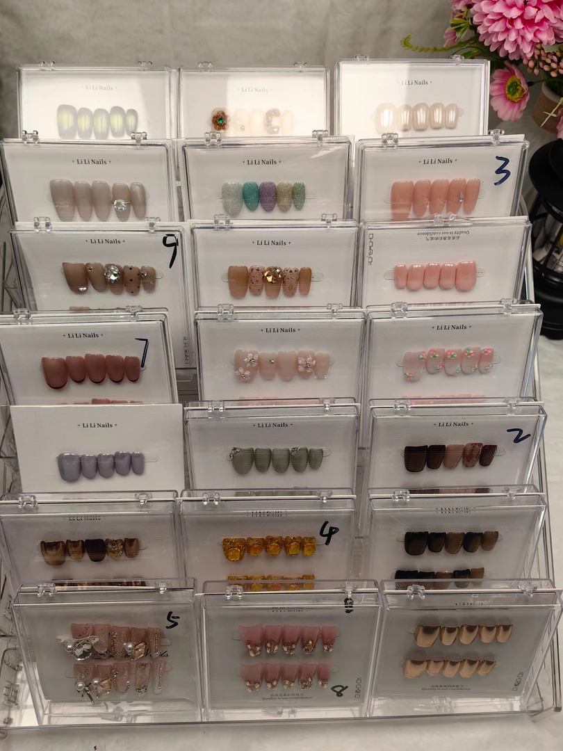 春夏爆款显白短款纯手工穿戴甲高级纯色美甲