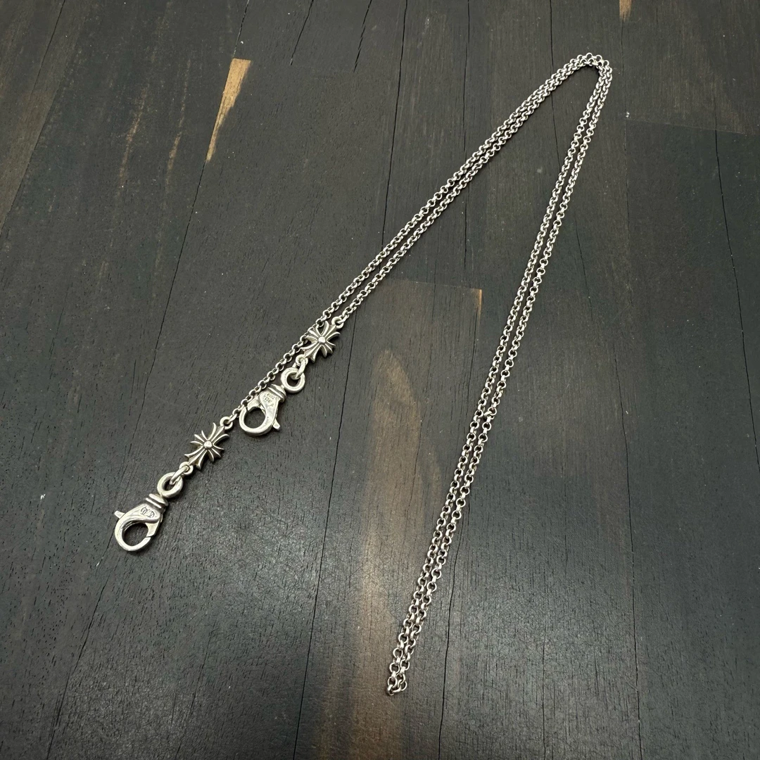75cm Chrome Hearts 克罗心 双龙虾扣十字花口罩项链眼镜链
