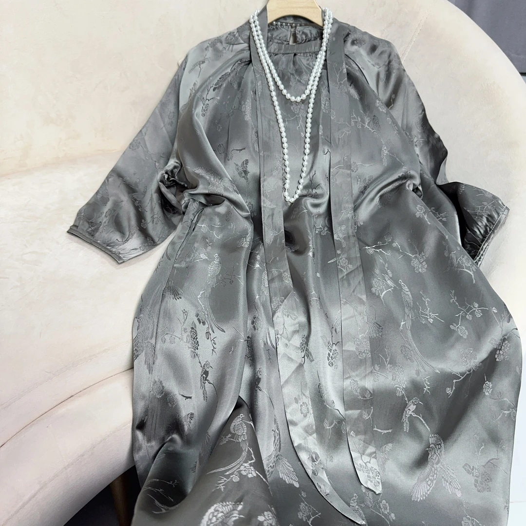 7072-新中式长款连衣裙