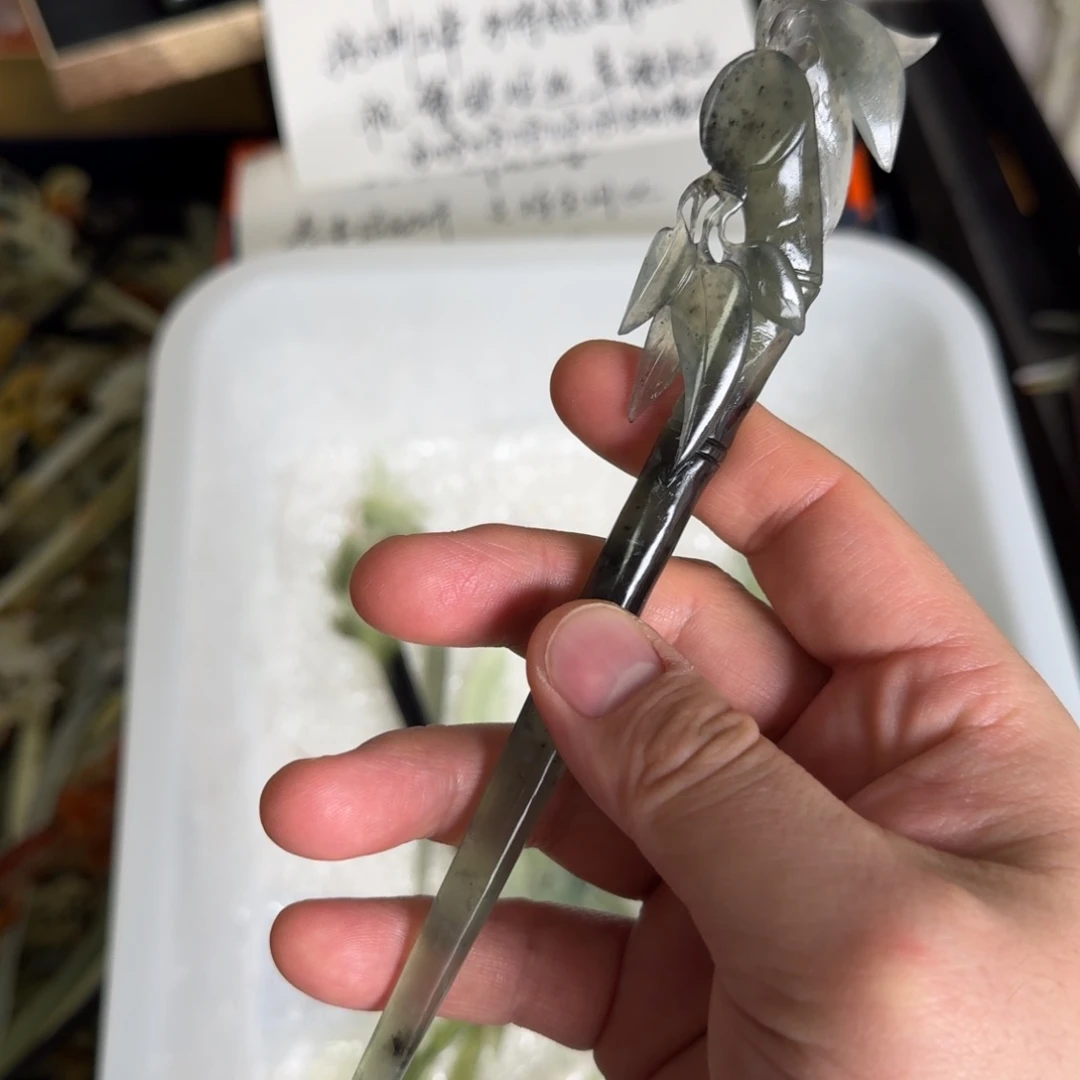 岫玉发饰未镶嵌明君玉簪贼拉好看