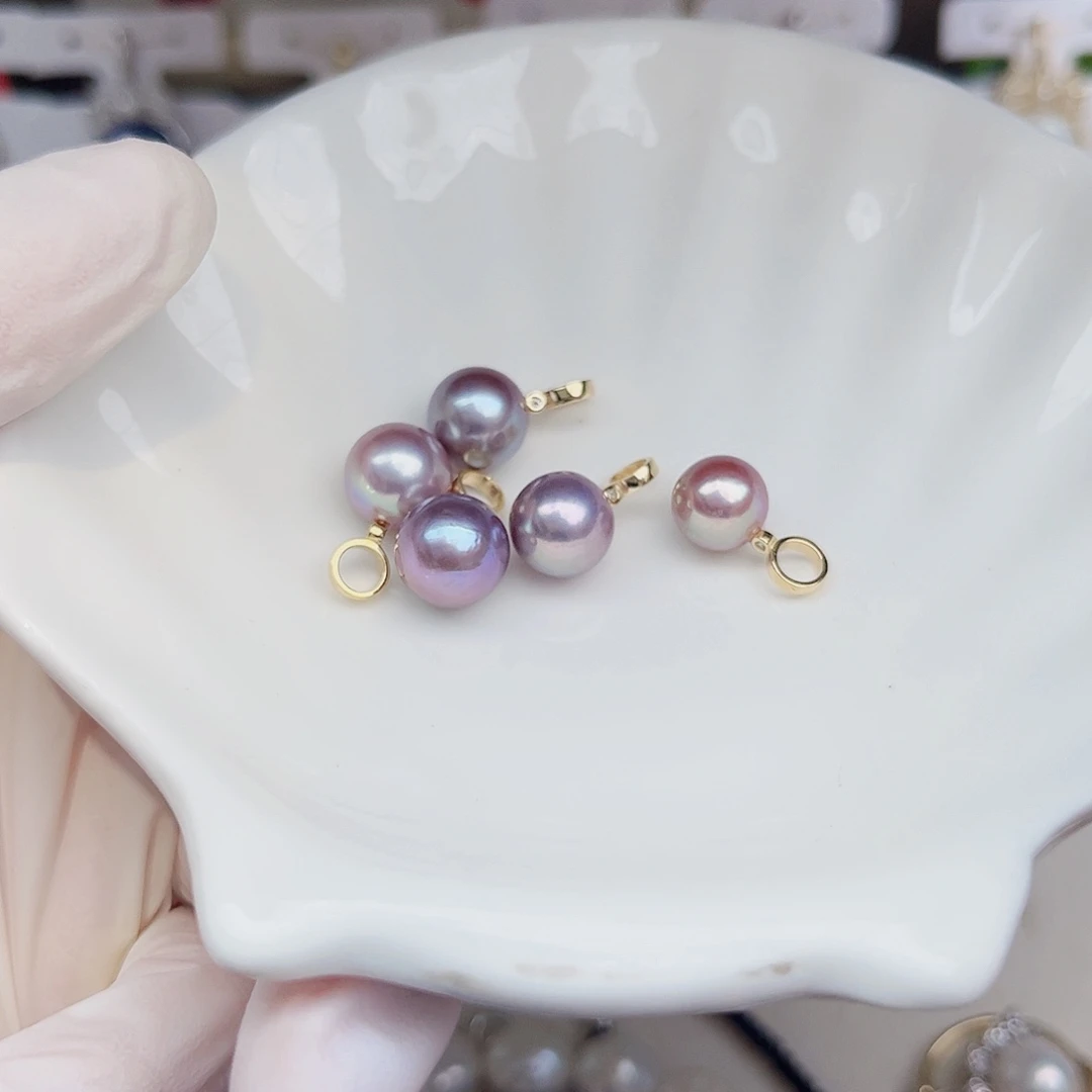 银S925镶嵌淡水珍珠耳饰