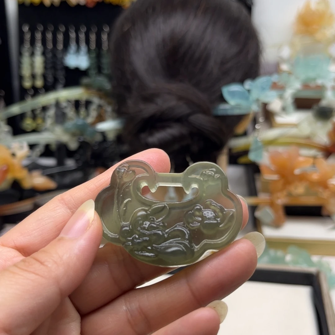 用***2蛇纹石玉合金发簪