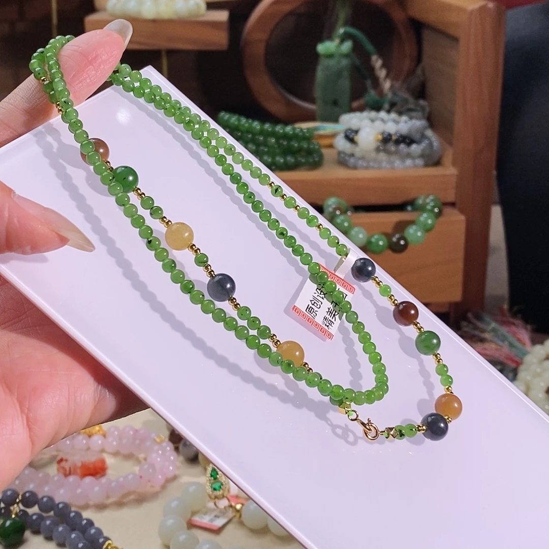 和田玉未镶嵌手链