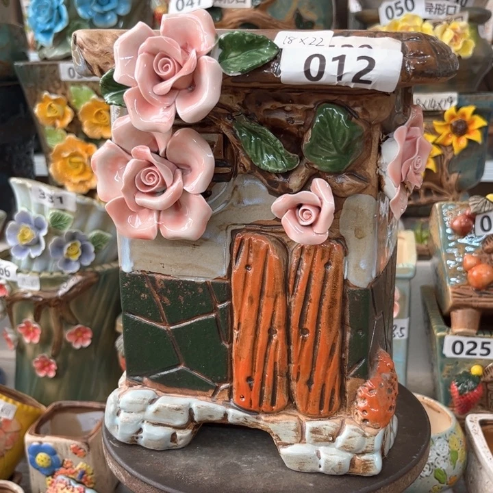 紫砂花盆粗陶材质多肉花盆