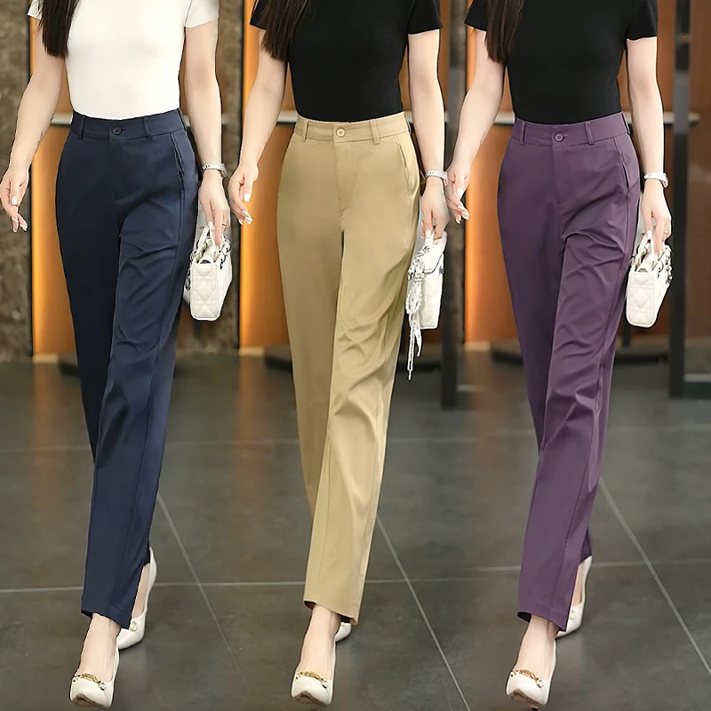【运费补贴】早秋西装哈伦裤女款2025春秋新款高腰显瘦休闲烟管裤子