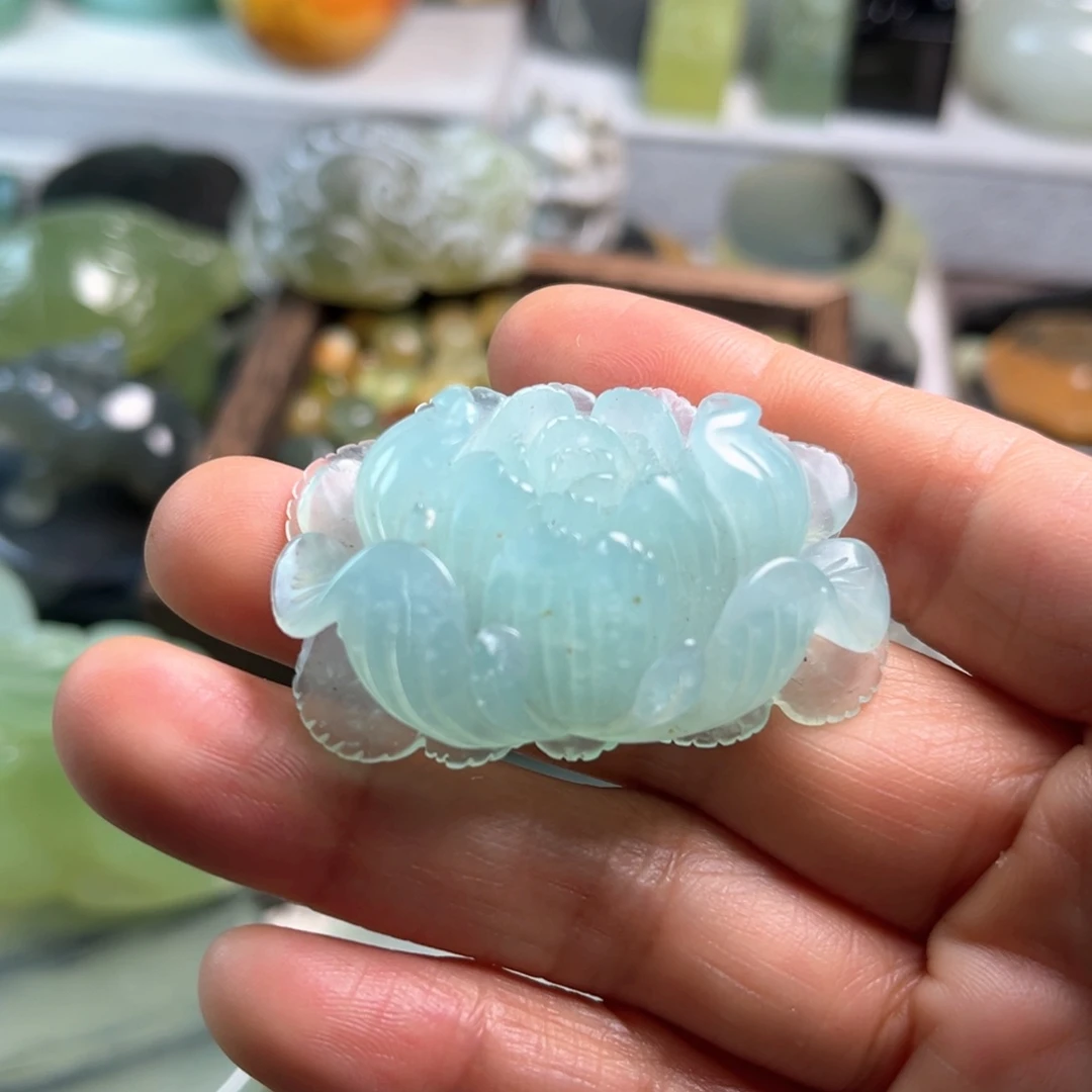 蛇纹石玉未镶嵌挂件夏*棉