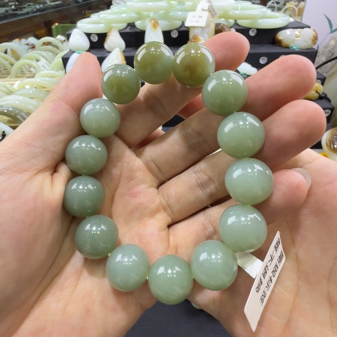 和田玉未镶嵌手串新疆和田玉手串卡16
