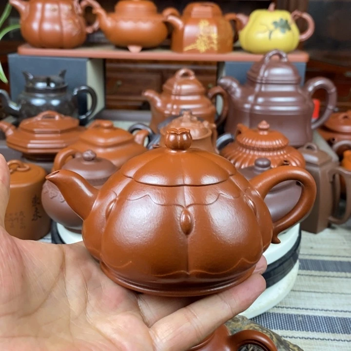 紫砂茶壶莲心200cc原矿赵庄朱泥特价
