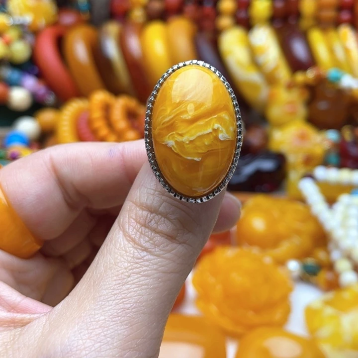 树脂制品仁*13号飘花戒指