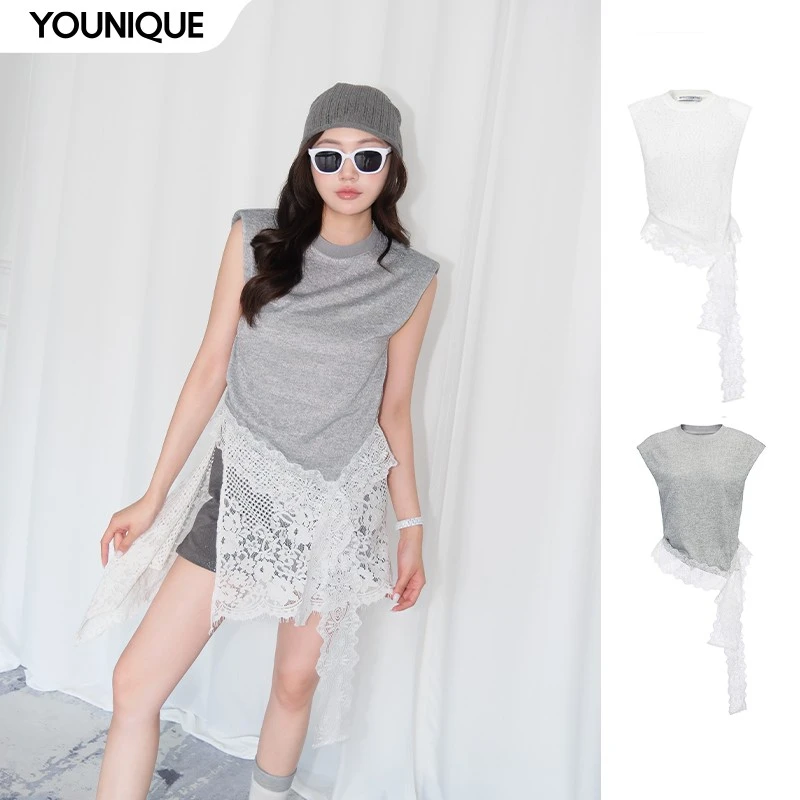 【MONSTERMING】25春夏新品蕾丝打底上衣