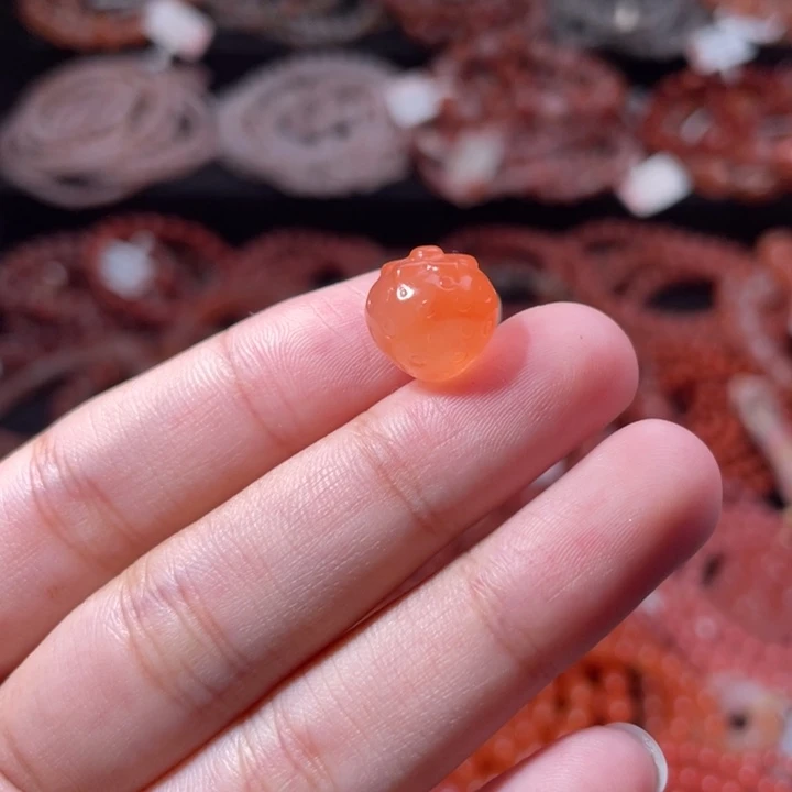南红玛瑙未镶嵌配饰手串草莓2215打孔备注
