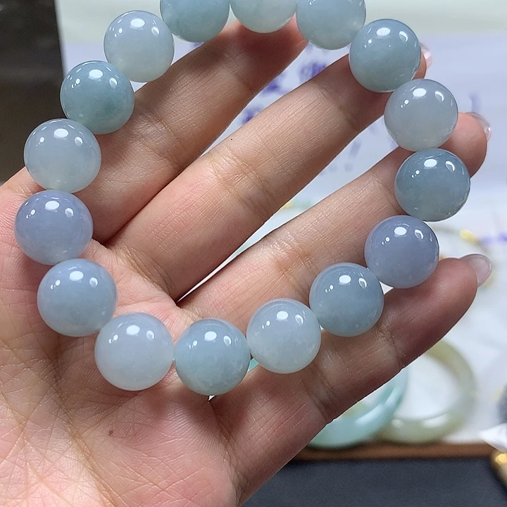 定制翡翠未镶嵌缅甸天然a货翡翠珠串