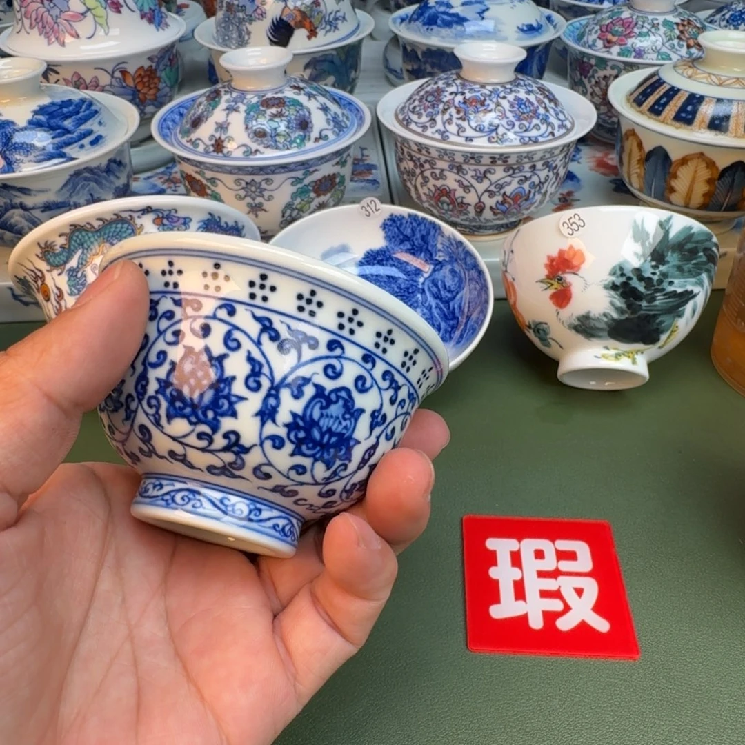 陶纯手工纯手绘茶具石头360
