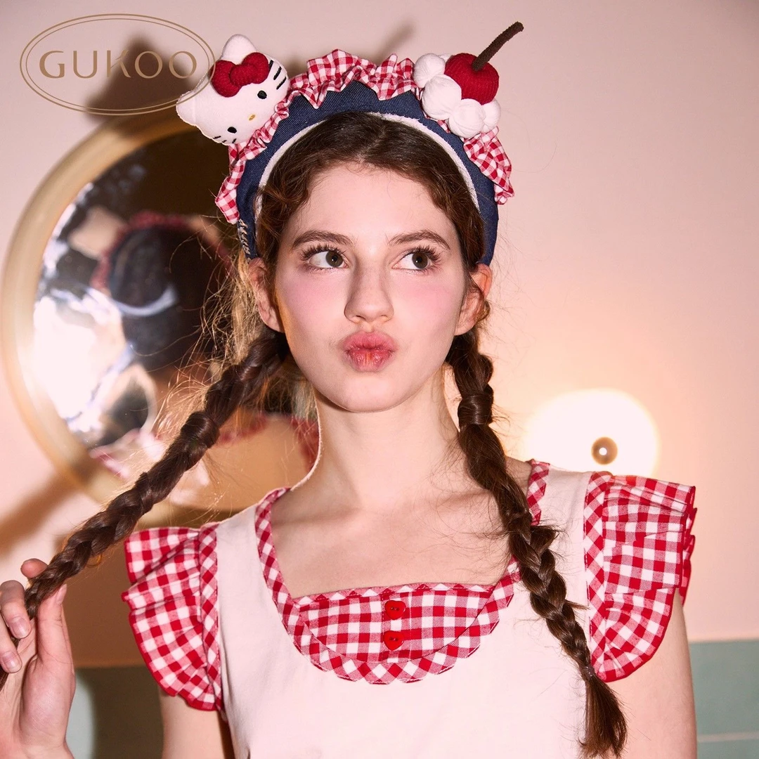 超萌发箍HelloKitty联名发饰新款毛绒可爱女士洗漱秋冬头箍网红