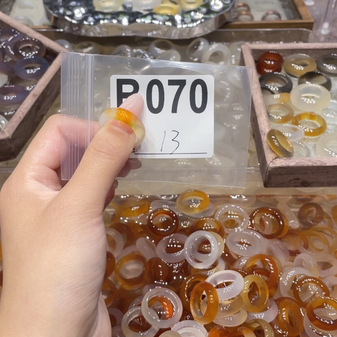 玛瑙/玉髓未镶嵌戒指070