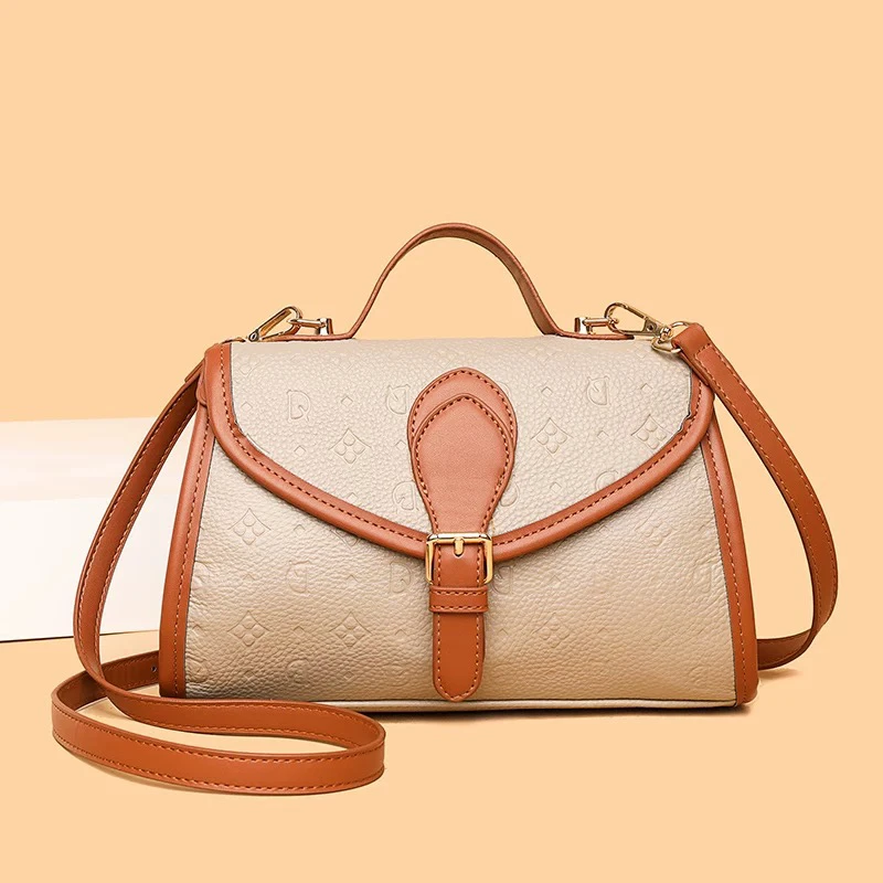 【头层牛皮】24×16cm真皮女包单肩斜挎包20603