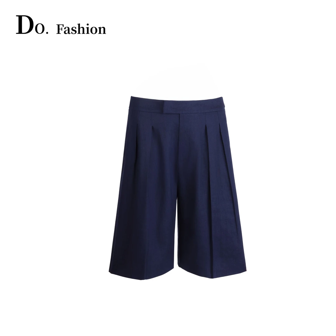 【Do.Fashion欧阳】“显瘦老钱”亚麻高腰百搭中裤