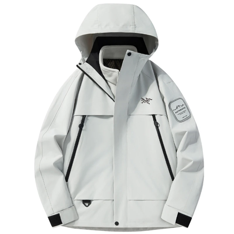 奥莱撤柜新款冲锋衣两件套男女同款户外运动登山速干三防外套