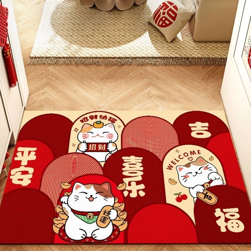 山海-567【120x140】硅藻泥入户门地垫玄关家用防滑耐脏吸水