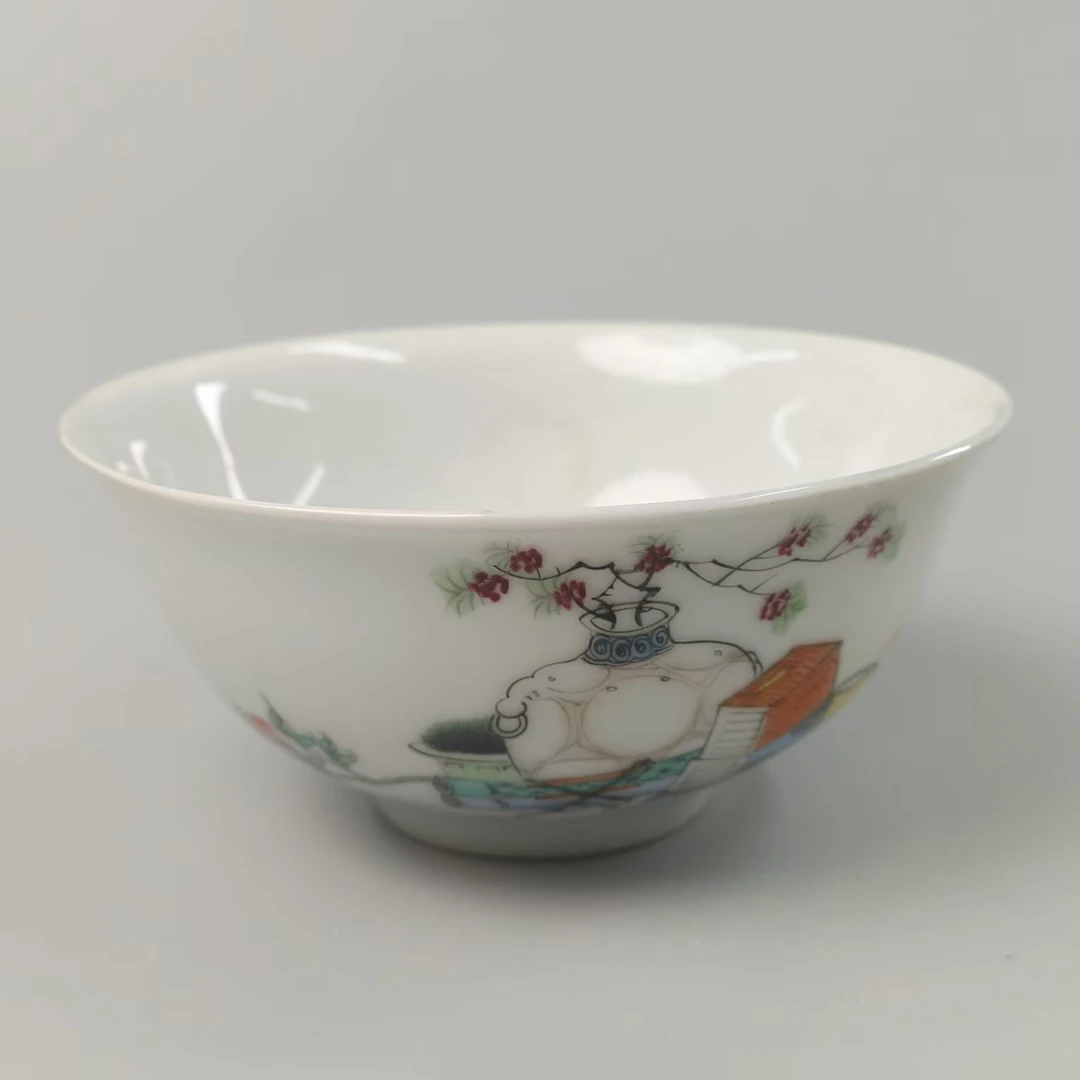 18 180 民 国 粉彩博古纹碗-6070016