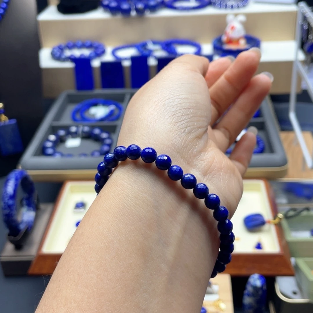 未镶嵌青金石手链5+刻面