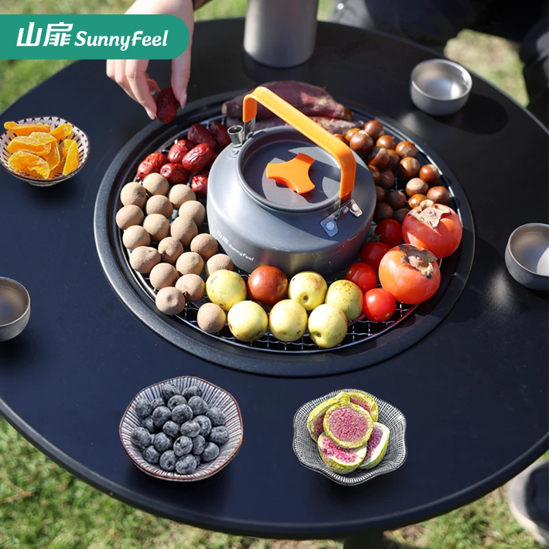 sunnyfeel/山扉围炉煮茶烤火炉套装家用室内庭院围聚烧烤炉露营桌