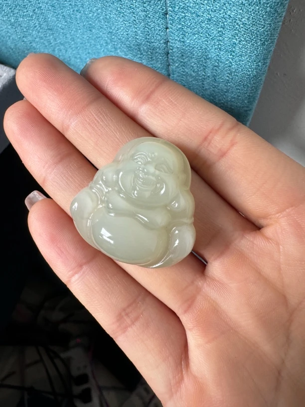 【橦芯珠宝】青海老料猫眼佛公 31