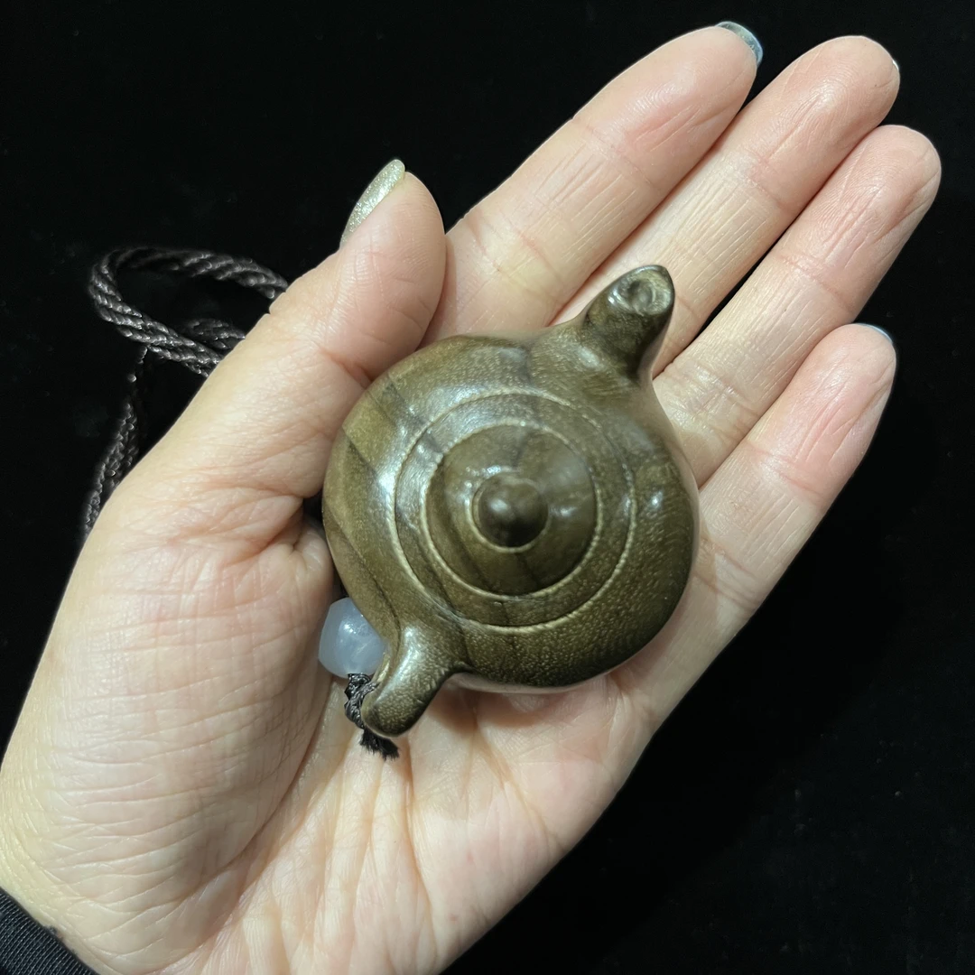 把把胡（茶壶）把玩手把件盘玩金丝楠木，阴沉小叶桢楠，保真