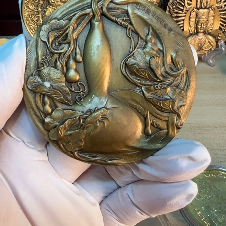 其他普通金属福禄百财铜章一枚